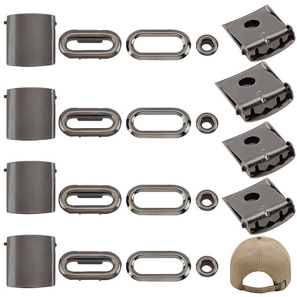 30 Sets Stainless Steel Peaked Cap Adjuster Kits