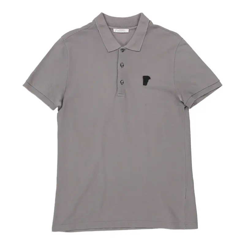 Versace Collection Polo Shirt - Medium Grey Cotton