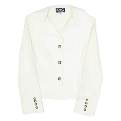 DOLCE & GABBANA Womens Blazer Jacket White S