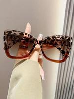 Women's Fashionable Cat Eye Frame Sunglasses, Trendy Casual Sunglasses for Everyday Use, Fashion Accessories for Outdoor Acti...