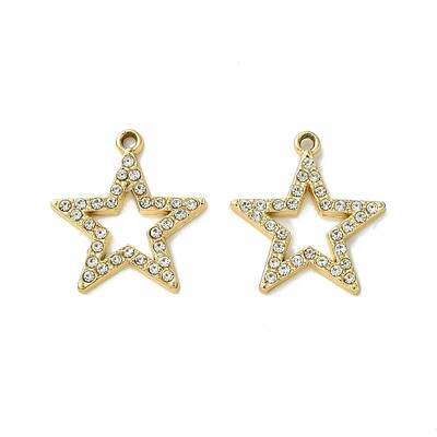 UV Plating Alloy Rhinestone Pendants