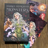 Darkly Depraved Monsters + SFW/NSFW Print Bundle by Violet Taylor (Signed Copy 6x9 Monster Romance Art Prints 6 Novellas in O...