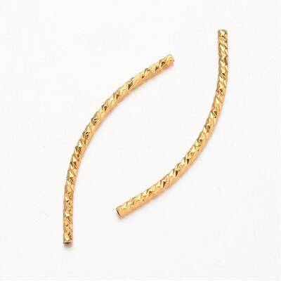 Curved Brass Tube Beads