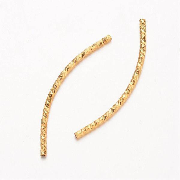 Curved Brass Tube Beads