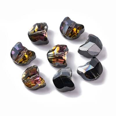 100Pcs Electroplate Glass Beads