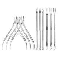 9Pcs/Set Cuticle Trimmer Cuticle Remover Cuticle Pusher, Stainless Steel Professional Pedicure Manicure Tools Cuticle Nippers...