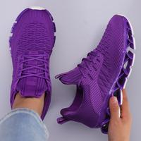 Womens Running Shoes Blade Tennis Walking Fashion Sneakers,Women's Sporty Solid RoundToe Laces Trainers, Casual Versatile Out...