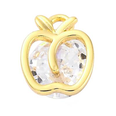 Brass Micro Pave Cubic Zirconia Pendants