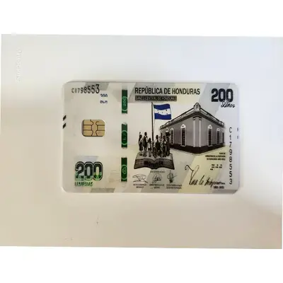 200 LEMPIRAS DEBIT CARD STICKER