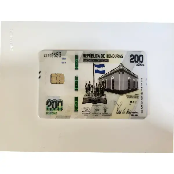 200 LEMPIRAS DEBIT CARD STICKER