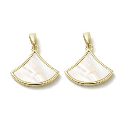 Brass Pave Shell Pendants