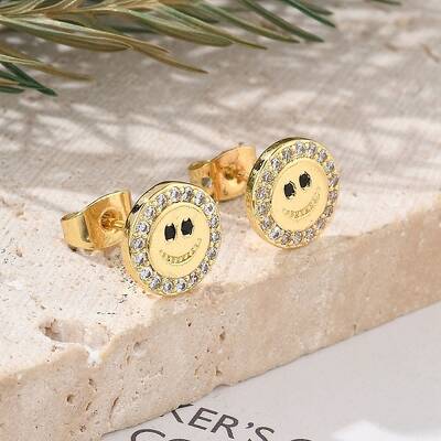 Brass Stud Earrings
