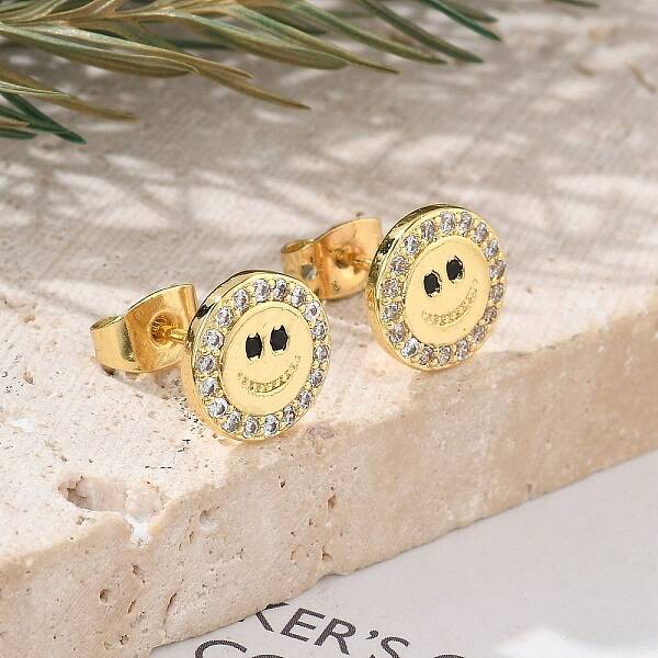 Brass Stud Earrings
