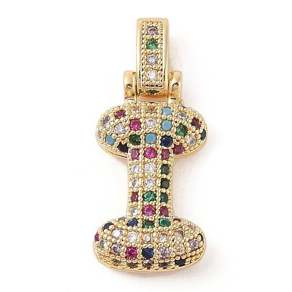 Brass Micro Pave Cubic Zirconia Pendants