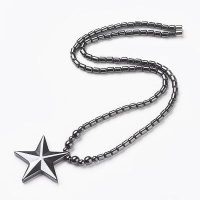 Non-magnetic Synthetic Hematite Pendant Necklaces