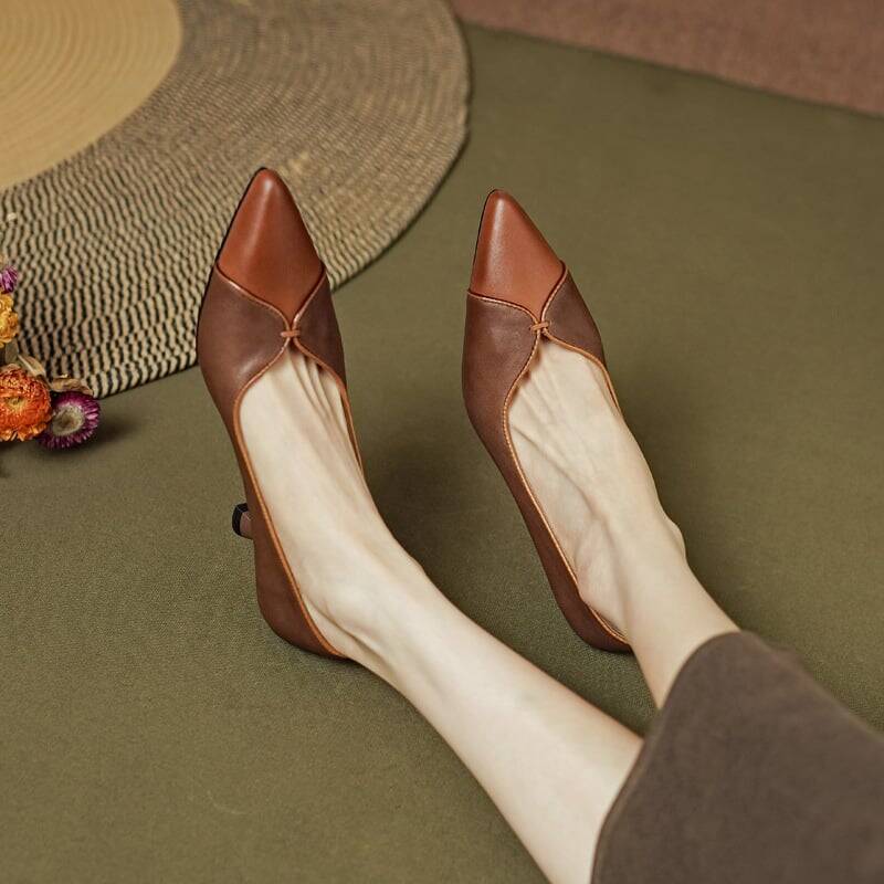 CHIKO Shaniece Pointy Toe Kitten Heels Pumps Shoes