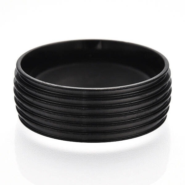 201 Stainless Steel Grooved Finger Ring Settings