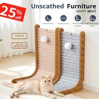 Cat Scratcher - Vertical L-Type Cat Scratch Board with Cat Nest | Super Large Durable Cat Scratching Pad for Indoor Cats | Ca...
