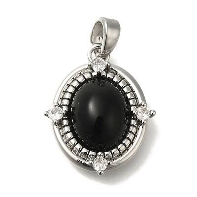 Brass Micro Pave Cubic Zirconia Pendants