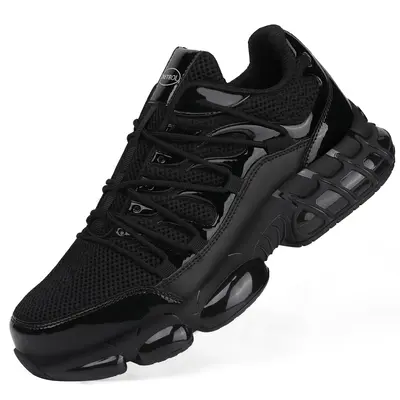 Men's/Women's Steel Toe Work Shoes Safety Composite Toe Sneakers Lightweight, Comfortable and Breathable Black Wide and Pract...