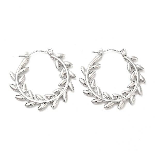 Non-Tarnish 304 Stainless Steel Hoop Earrings for Women