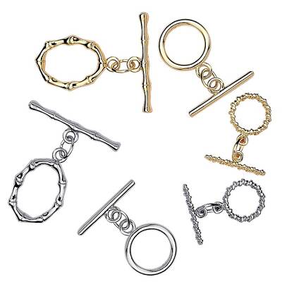 6 Set 3 Style 304 Stainless Steel Toggle Clasps Set