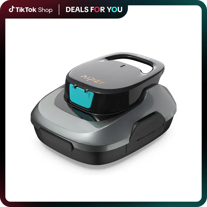 Scuba SE, AIPER Cordless Automatic Pool Vacuum Cleaner, with Auto- Parking, Lightweight, Ideal for Above Ground Flat Pool up ...