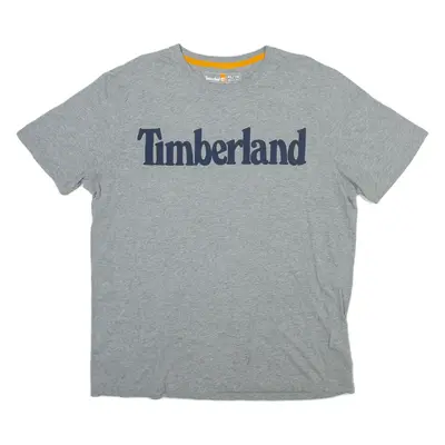 TIMBERLAND Mens T-Shirt Grey Crew Neck XL