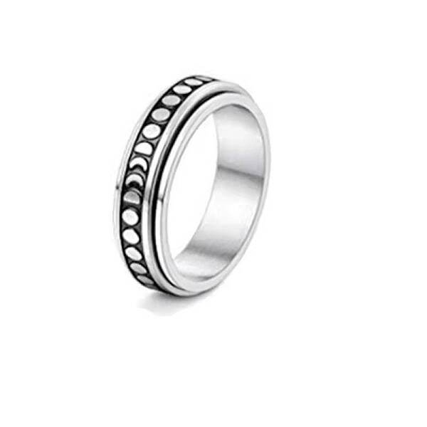 Stainless Steel Rotating Fidget Band Ring