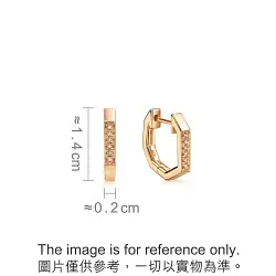 'M' 18K Rose Gold Brown Diamond Earrings