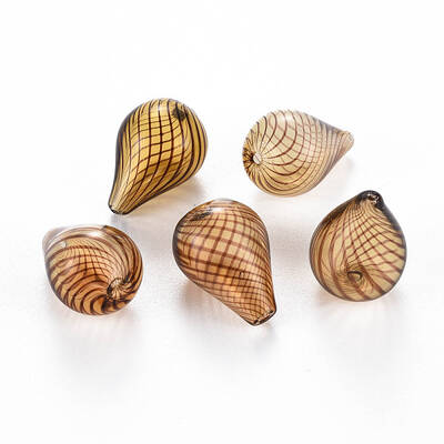 Transparent Handmade Blown Glass Globe Beads
