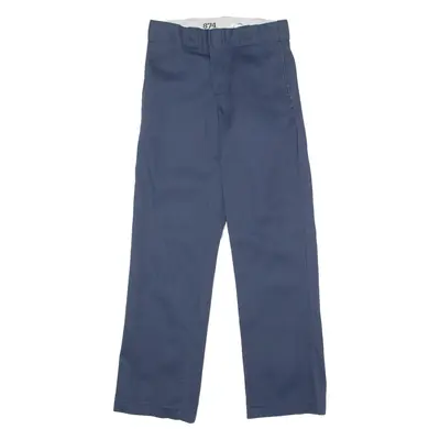 DICKIES 874 Original Workwear Mens Twill Trousers Blue Regular Straight W28 L30
