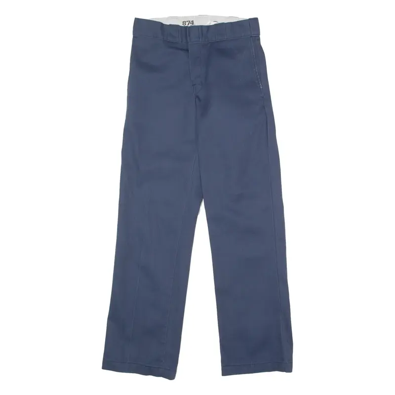 DICKIES 874 Original Workwear Mens Twill Trousers Blue Regular Straight W28 L30