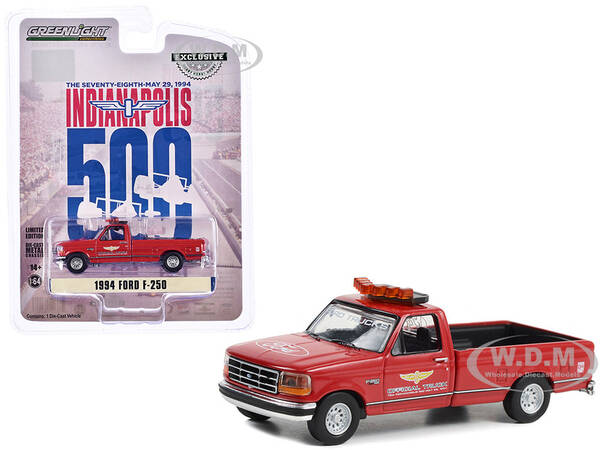 1994 Ford F-250 Pickup Truck Red 78th Annual Indianapolis 500 Mile Race Official Truck Hobby Exclusive Series 1/64 Diecast Mo...