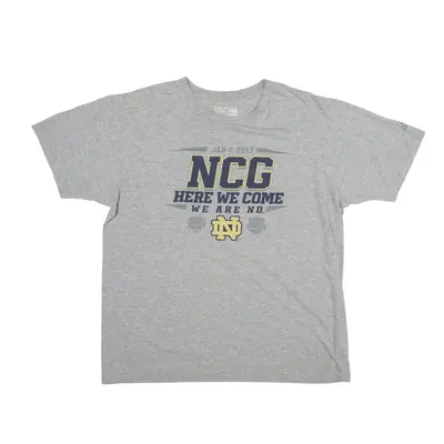 ADIDAS NCG Here We Come T-Shirt Grey Short Sleeve Mens L