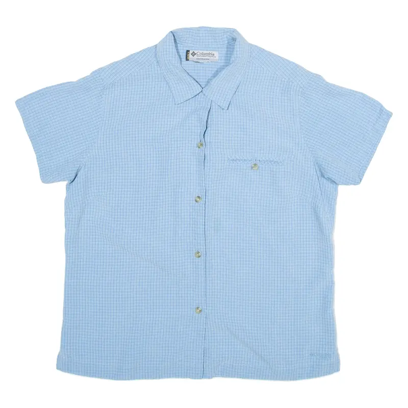 COLUMBIA Womens Shirt Blue Check S