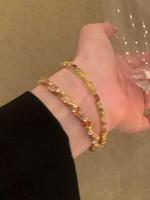 Colorful Artificial Zircon Decorated Bracelet, Fashionable Bracelets Stack for Women & Girls, Trendy All-match & Exquisite J...
