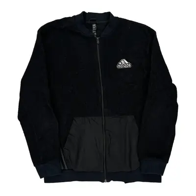 Adidas Fleece Jacket - Medium Black Polyester | Size: medium