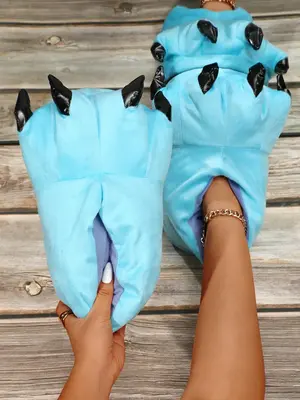 Women's Novelty Funny Paw Home Slippers, Trendy Soft Comfortable Slippers, Silent Non-slip Cozy Slides for Women, Platform Ma...