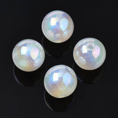 Rainbow Iridescent Plating Acrylic Beads