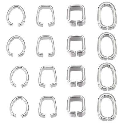120Pcs 4 Styles 304 Stainless Steel Quick Link Connectors