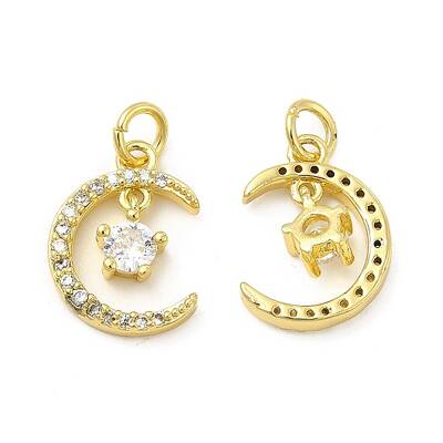 Brass Micro Pave Cubic Zirconia Pendants