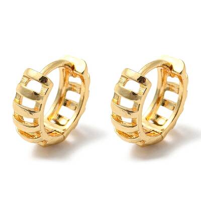 Brass Hollow Hoop Earrings