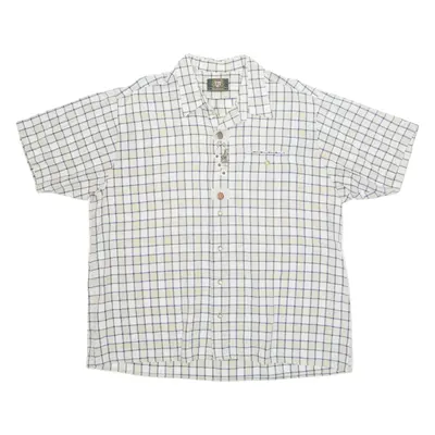 Womens Printed Shirt Beige Check 4XL