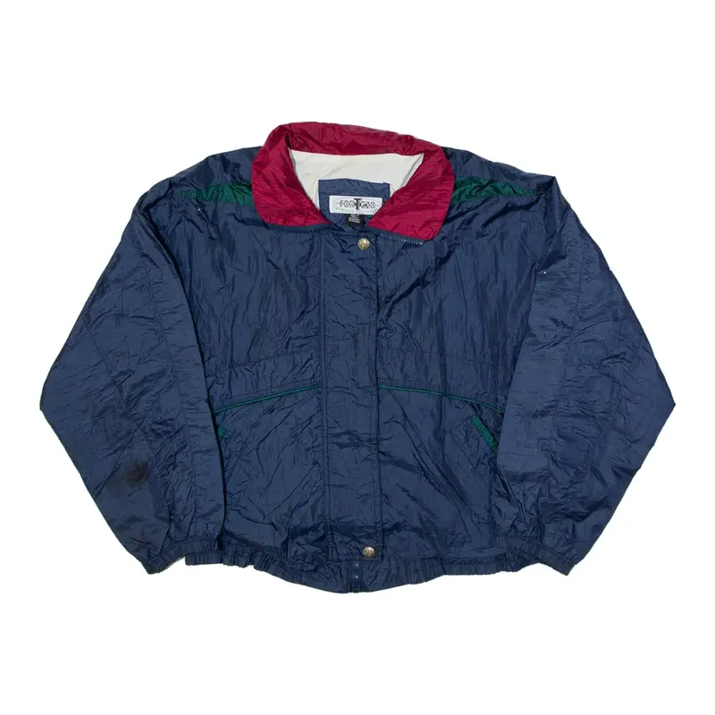 FOR TEZA Shell Jacket Blue Nylon 90s Womens M
