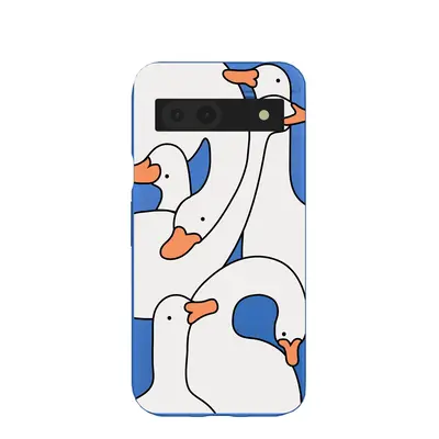Electric Blue Silly Goose Google Pixel 8a Case