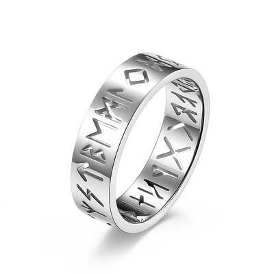 Non-Tarnish Hollow Word Stainless Steel Finger Rings