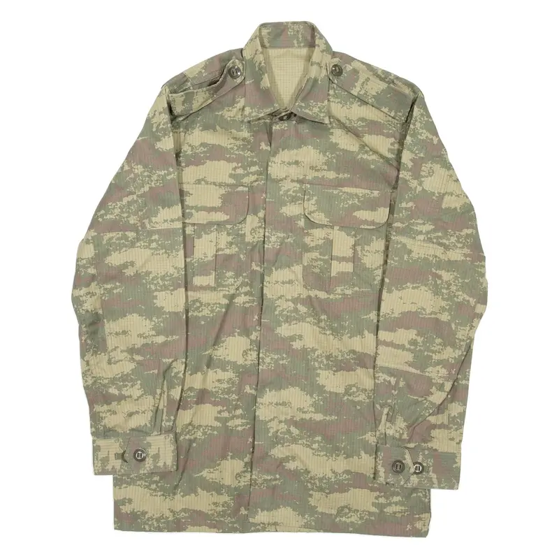 Mens Military Jacket Green Camouflage L