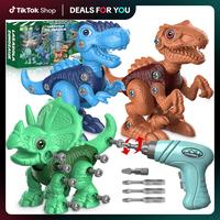 Laradola 3P Dinosaurs Toy with Box & Electric Drill Dealsforyoudays Take Apart & Assemble Dinos Gift for Kids STEM Constructi...