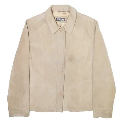 FIORELLI Womens Jacket Beige Leather UK 14